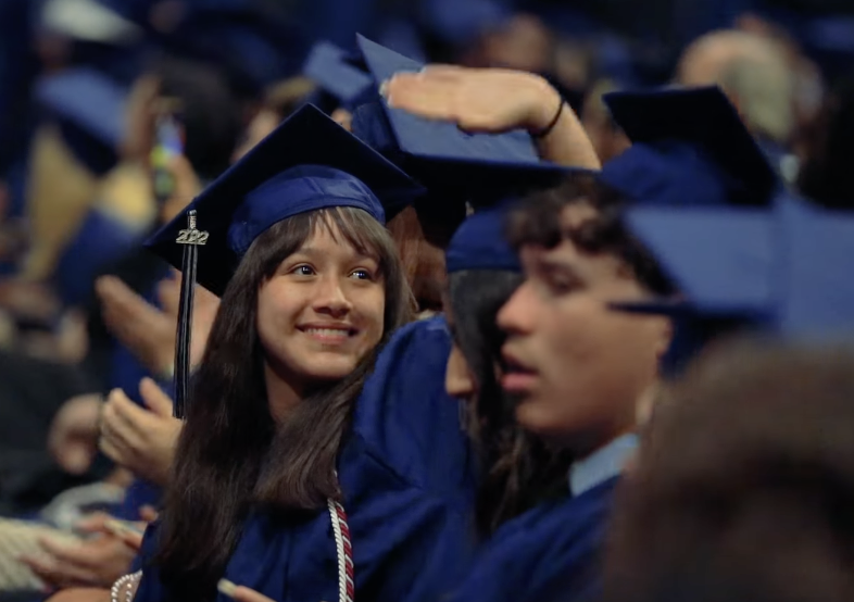 Waving to the 2022 Graduation Crowd