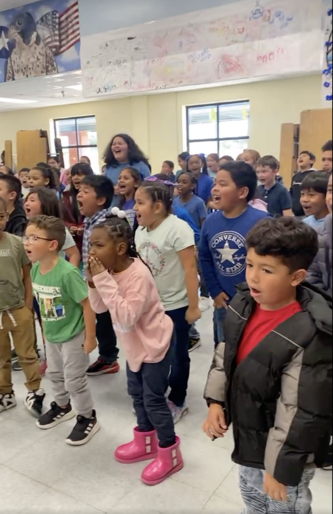 Fannin Elementary students performing their chant