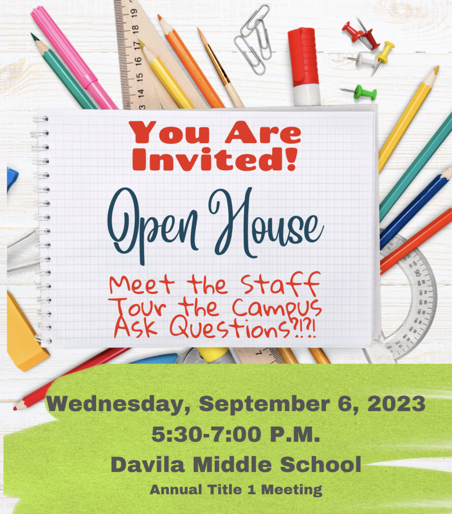 Open House is September 6, 2023. See you there! 