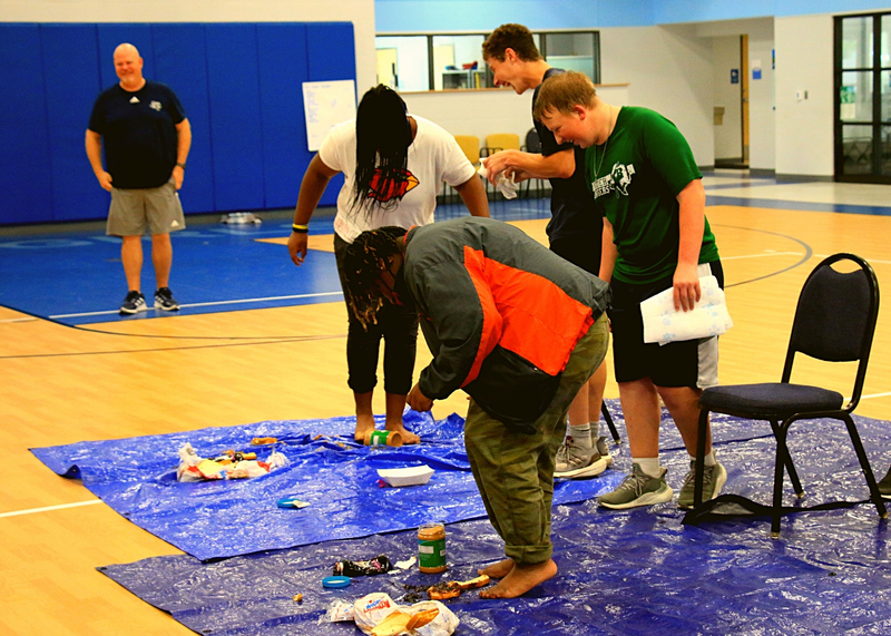 students participating in activities