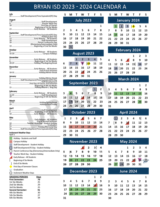 Bryan Isd Calendar 25 26